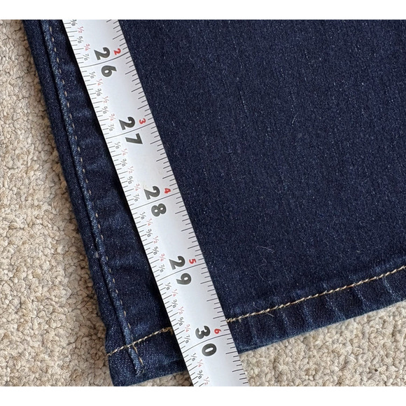 Levis 725 High Rise Bootcut Jeans Size 30 x 30 Dark Wash Stretch Denim - Picture 12 of 14